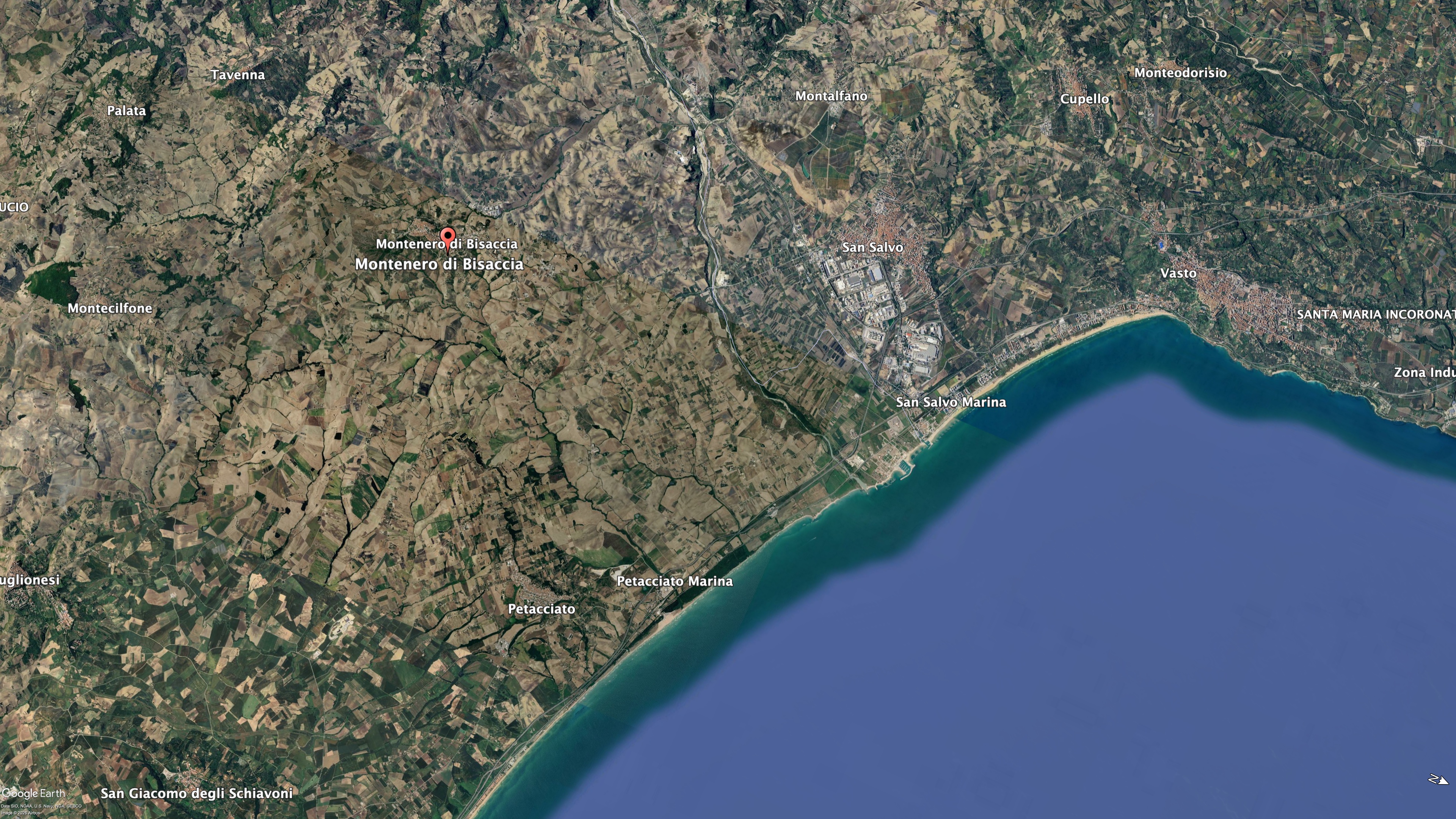 Map of Montenero di Bisaccia area