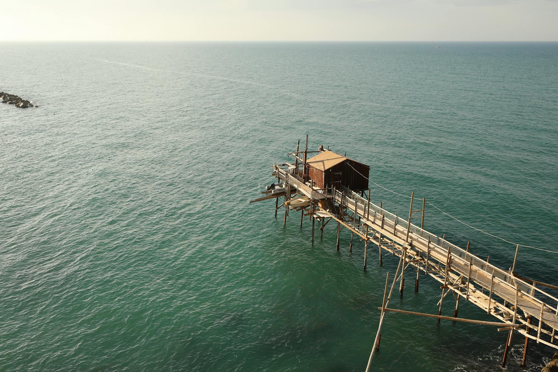 Trabocco on the Adriatic coast